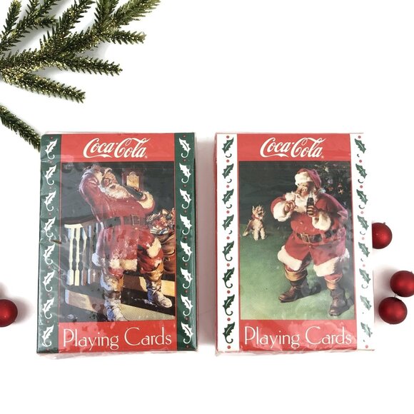 Coco-Cola Playing Cards Christmas Gift Set NIB, Two Decks Coke Brand Cards - Picture 8 of 10